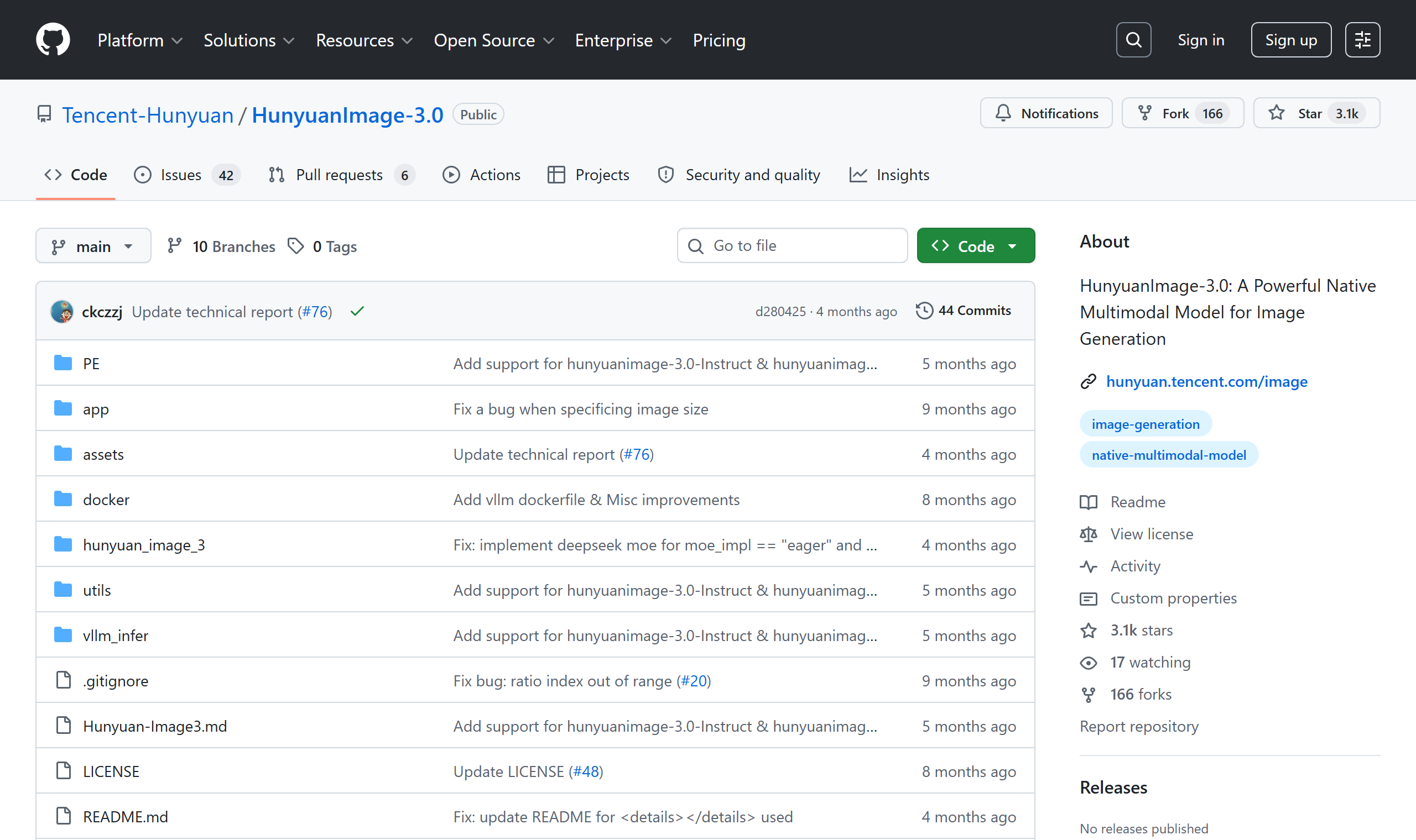 HunyuanImage 3.0 open-source repository by Tencent