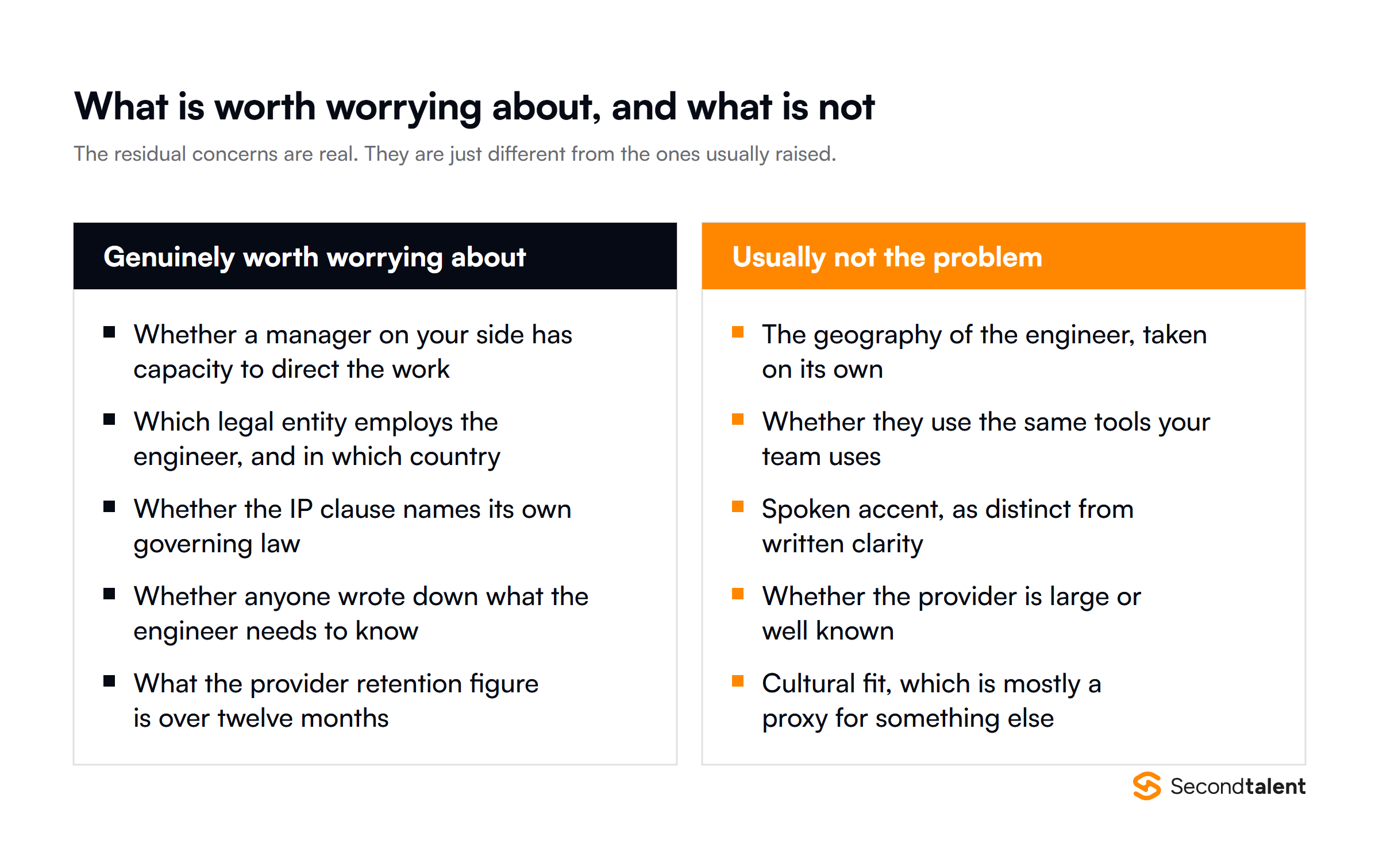 What is genuinely worth worrying about in IT staffing versus what usually is not the problem
