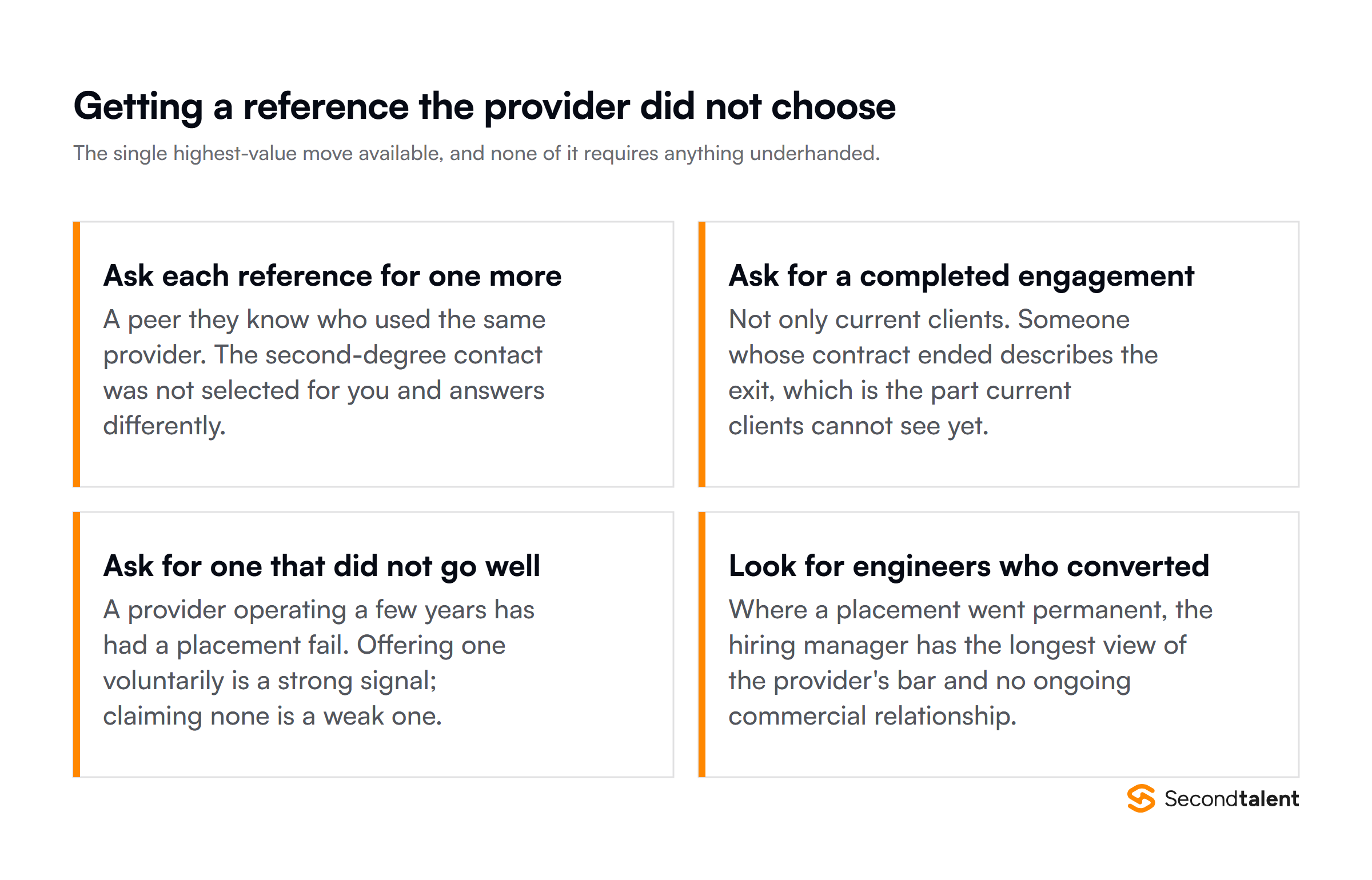 Four ways to get an IT staffing reference the provider did not choose for you