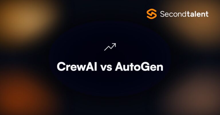 CrewAI vs AutoGen. CrewAI vs AutoGen: Usage, Performance & Features in 2026, by Second Talent.