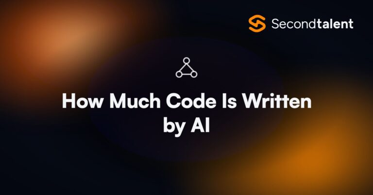 How Much Code Is Written by AI. How Much Code Is Written by AI in 2026? The Real Numbers, by Second Talent.