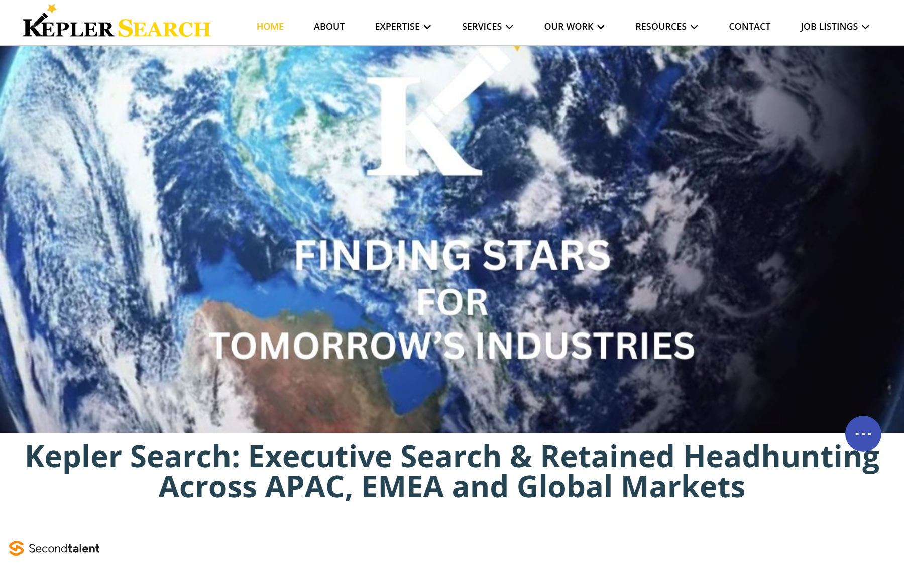 Kepler Search homepage, a retained executive search firm for energy, commodities and data centres.