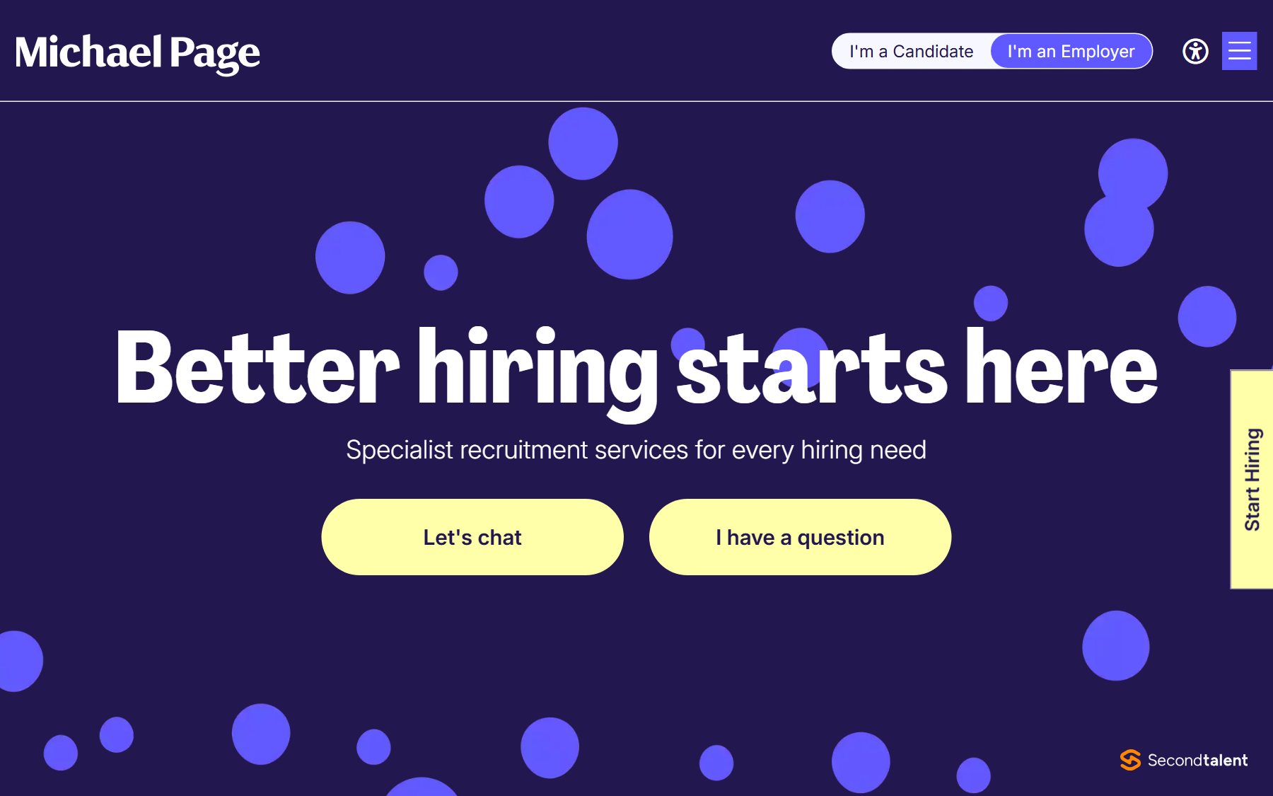 Michael Page Singapore's employer page for specialist recruitment services.