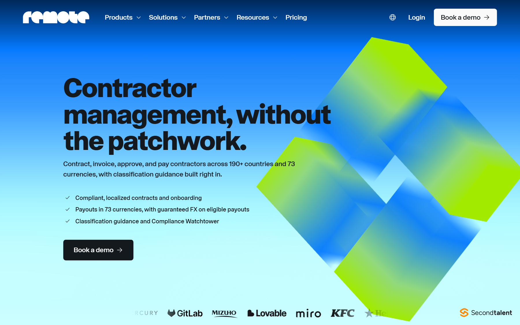 Remote contractor management page, 2026