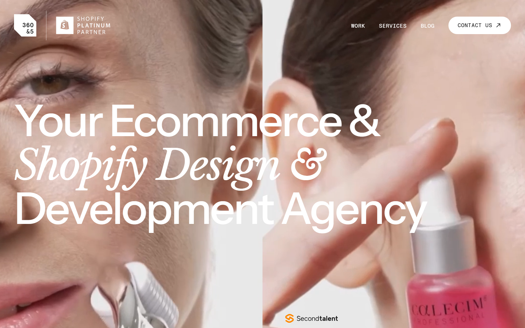 360&5 homepage, a Shopify Platinum Partner, headed Your Ecommerce and Shopify Design and Development Agency.